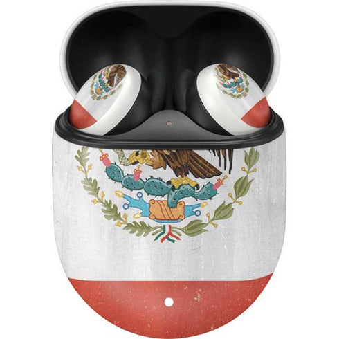 Mexico Flag Distressed Google Pixel Buds Skin